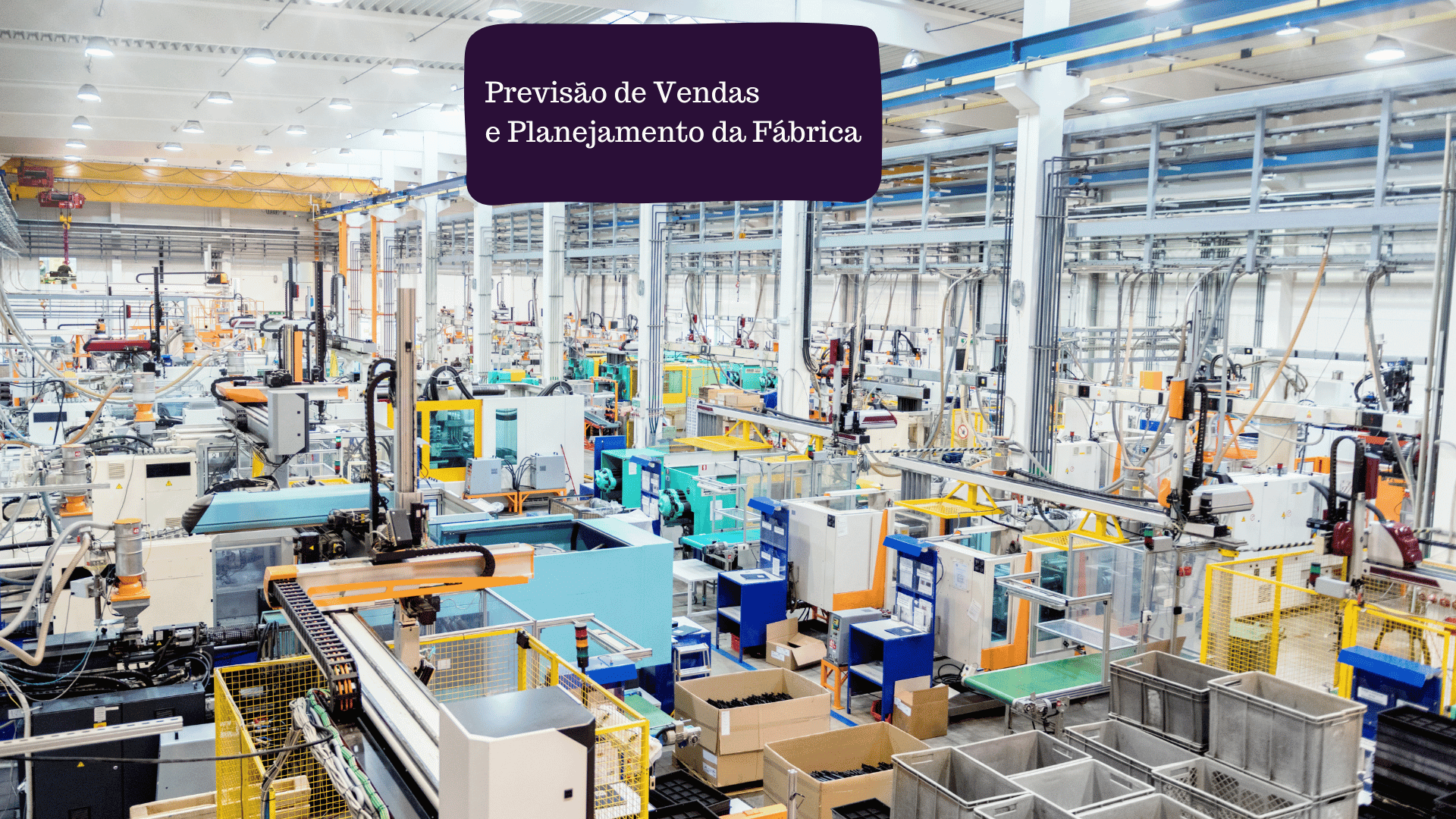 Foto mostrando linhas produtivas de uma fabrica