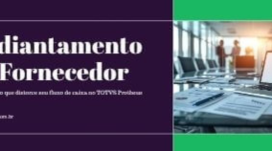 Capa para Facebook - Adiantamento a Fornecedor